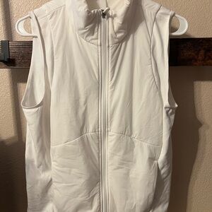 Lululemon White Sleeveless Zip-Up Vest